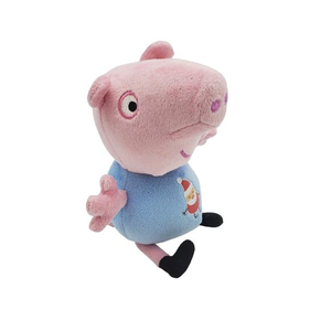 VTG 2003 Peppa Pig George Mini Plush Christmas Santa Shirt Stuffed Animal 6"